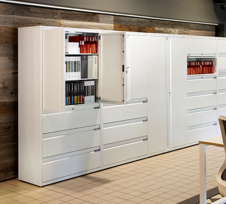 Combination office storage