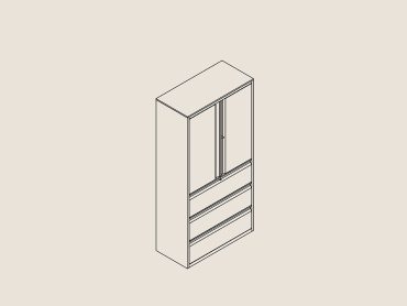 High capacity office storage unit