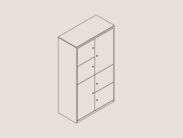 Luxo 6 door office locker