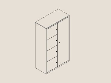 Luxo tall office storage locker
