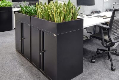 Office Cupboard Storage with Planter