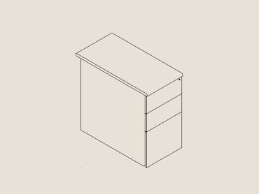 desk high pedestal