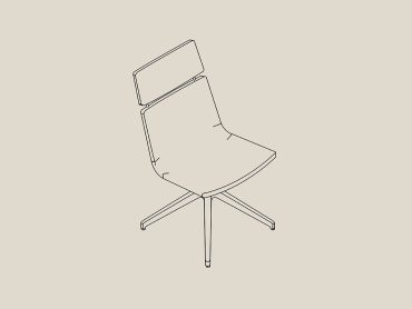 Flexiform office lounge chair with headrest