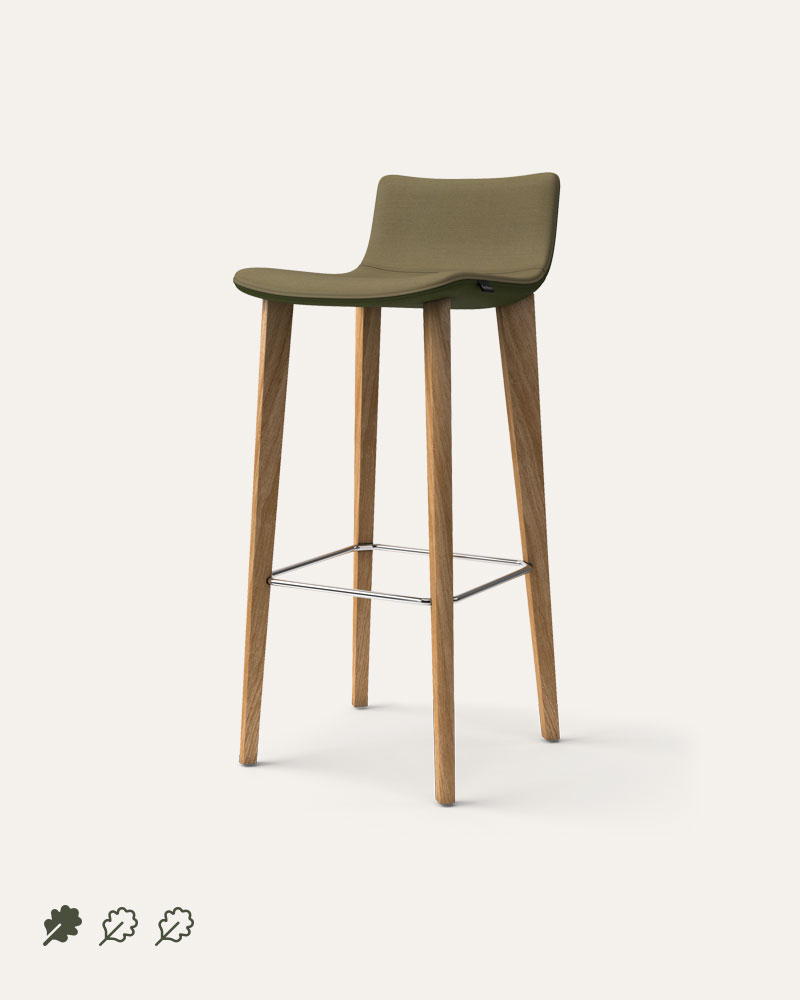 Office stools with wood frame