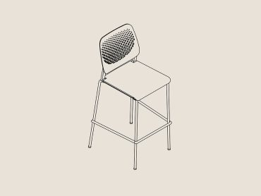 One Shot upholstered stools