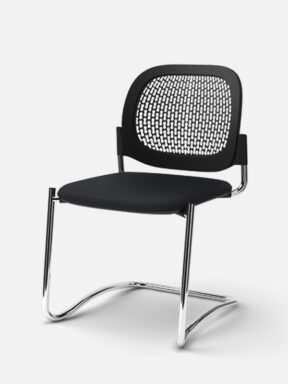 Equity Visitors Chair with chrome cantilever frame and perforated plastic back