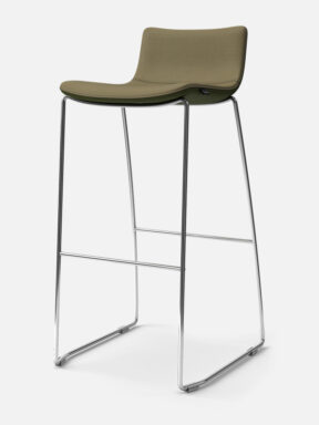 Miss metal frame office stool, two-tone fabric 1