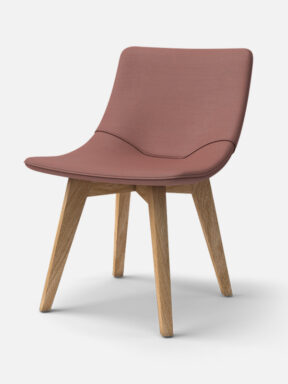 Valido Lounge Chair with 4-Leg Wooden Base