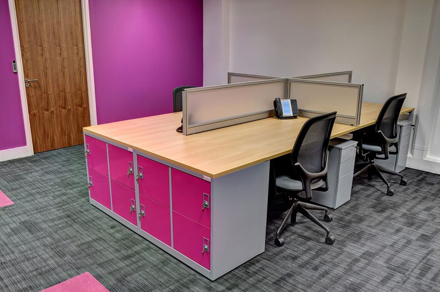 Pico desks with plexiglass screens