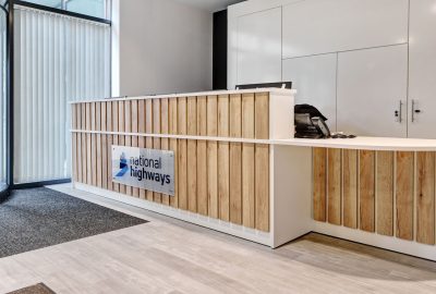 Office reception desk installs