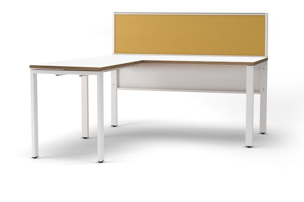 Pico Single Desk with Return Border Screen