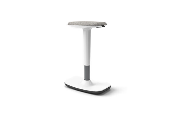 White height adjustable stool