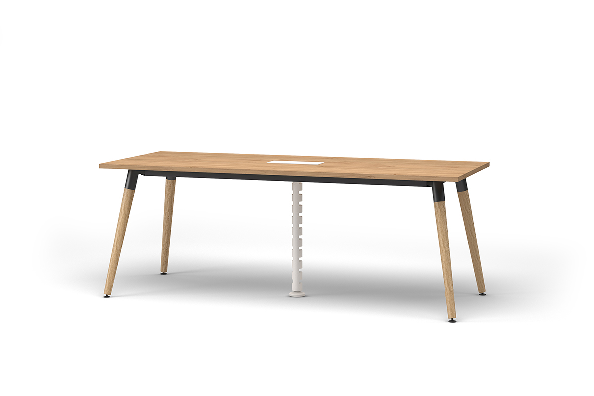 Oak leg meeting table