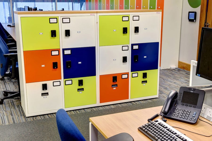 Metal office lockers