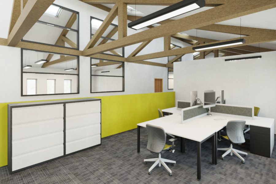 Office interior design render