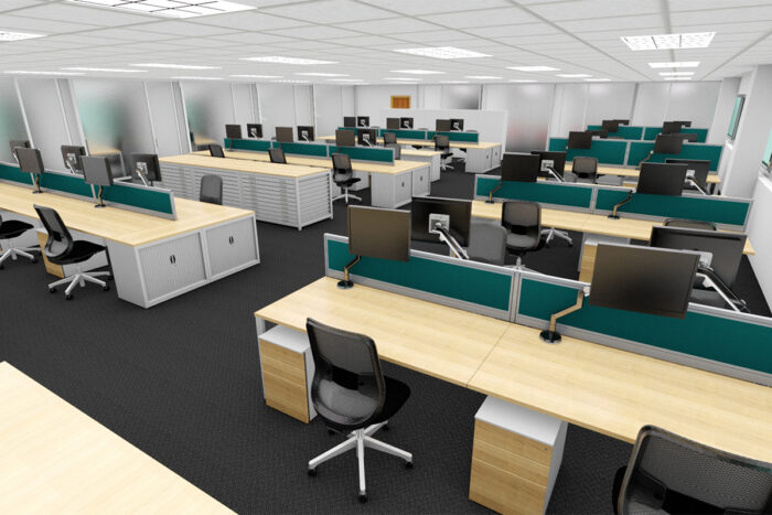 Office Furniture Design Render