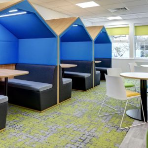 office meeting and media booths