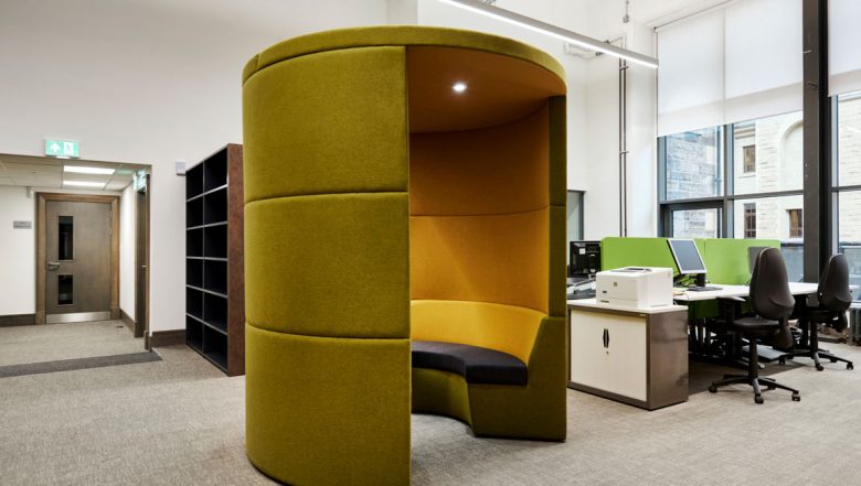 Office meeting booth installation