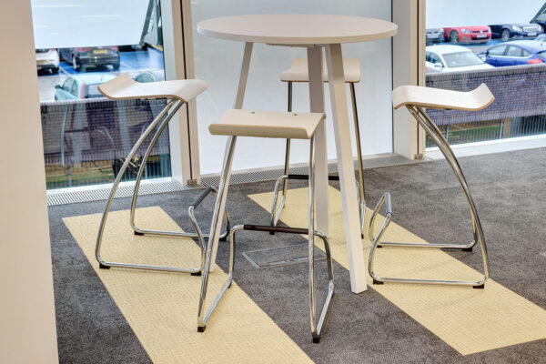 tall circular office table for stools