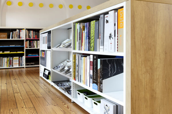 cladded library bookshelf