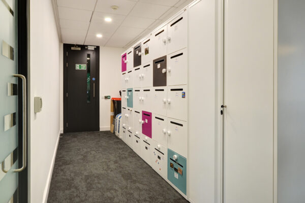 multi-coloured office storage