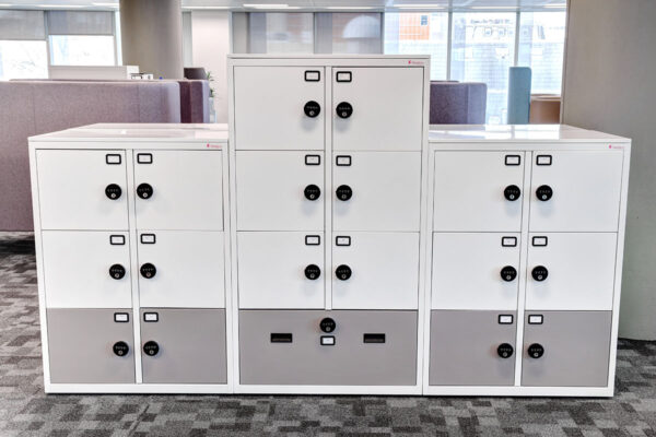 office lockers with bottom drawers