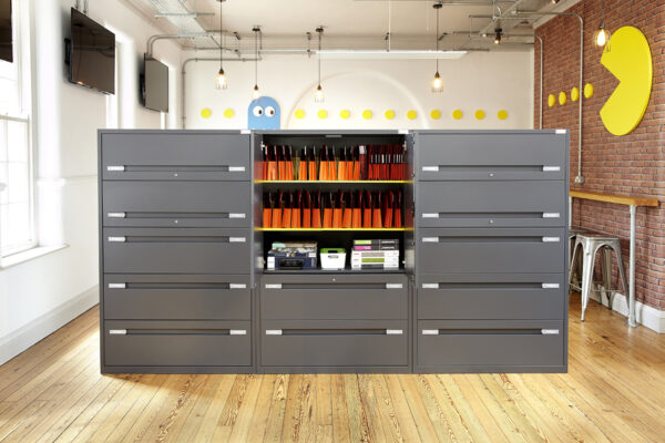 Tall office storage cabinets