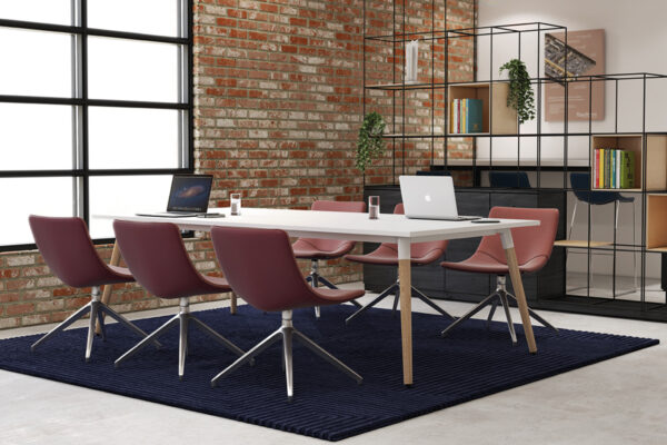 Wilson office table and informal meeting chair