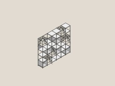 FlexiGrid decorative office shelving system
