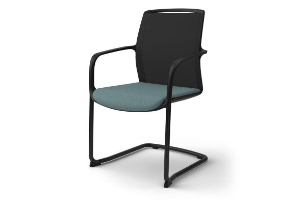 Cantilever office chair with arms