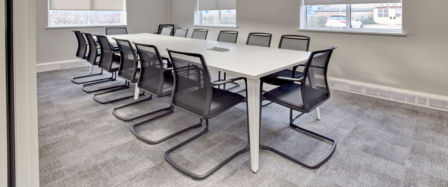 Flexiform office meeting table with Cyla office meeting chairs
