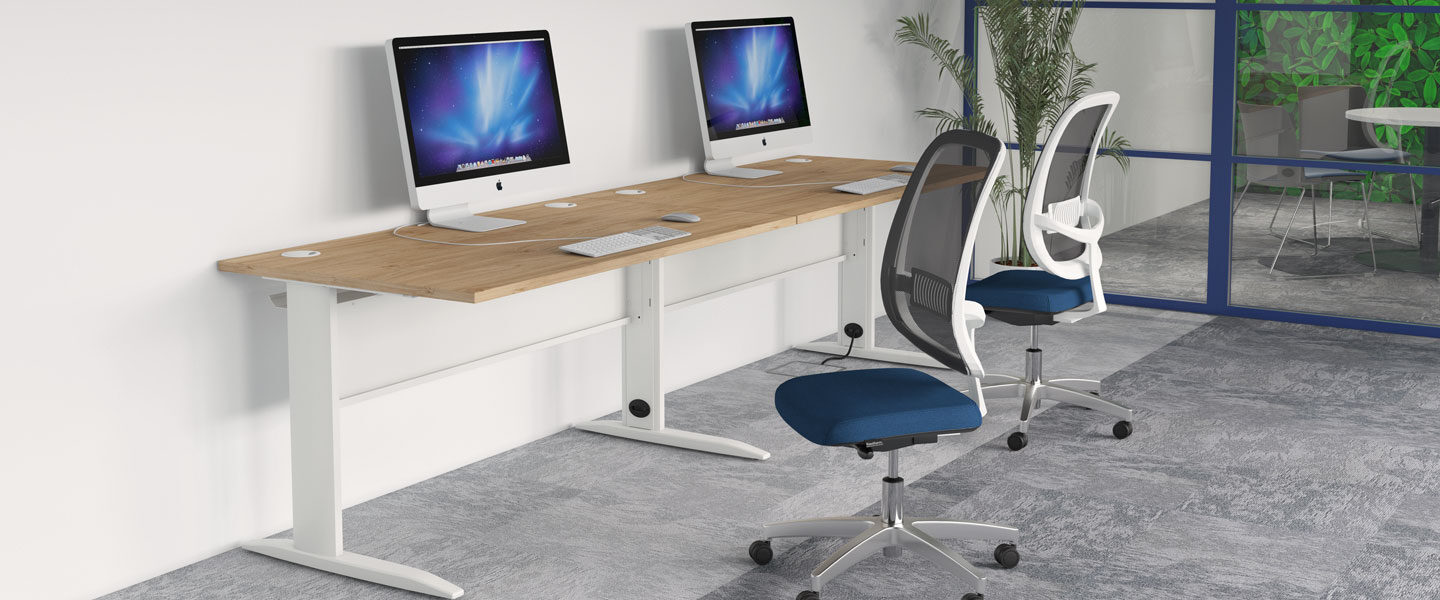 Todd single and side to side office desks