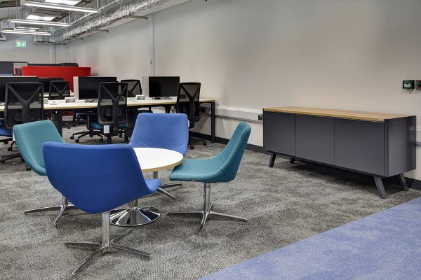 Rugby League office furniture with breakout furniture