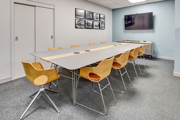 Office boardroom table and meeting chairs