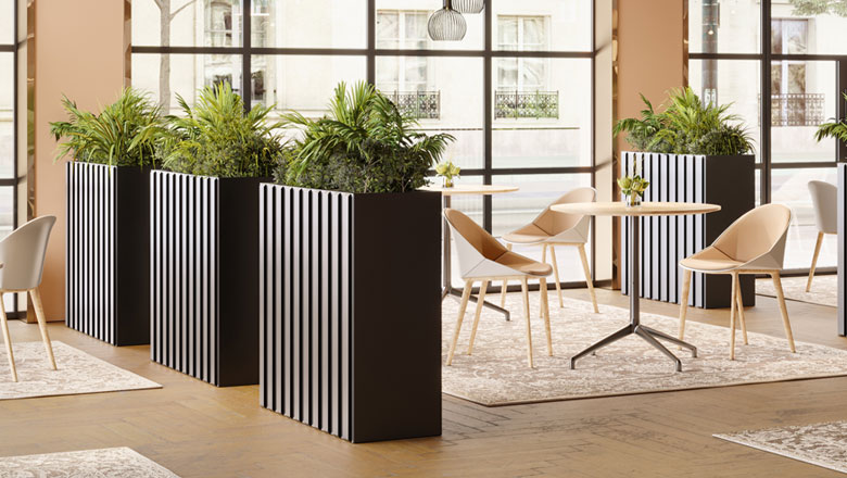 Freestanding office planters