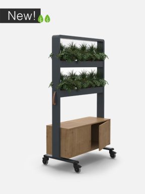 mobile office planter on wheels