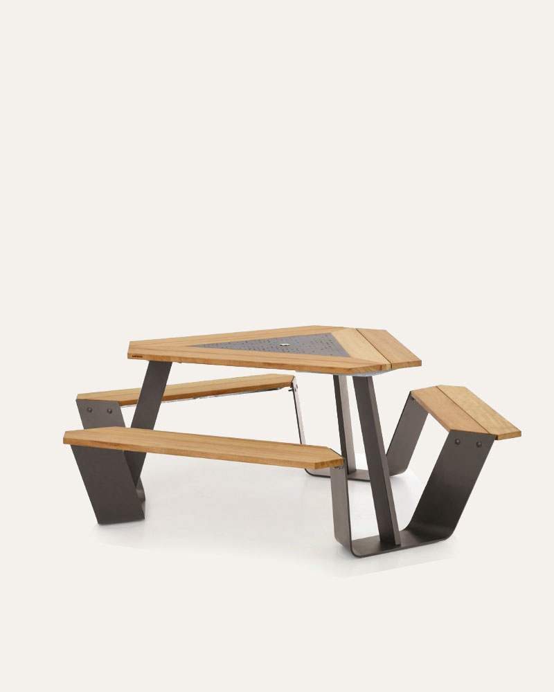 Commercial outdoor bench tables and seats