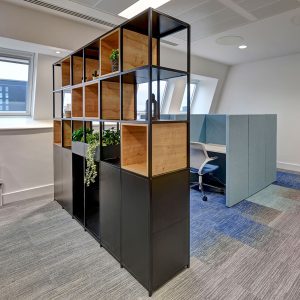 Flexigrid office shelving unit