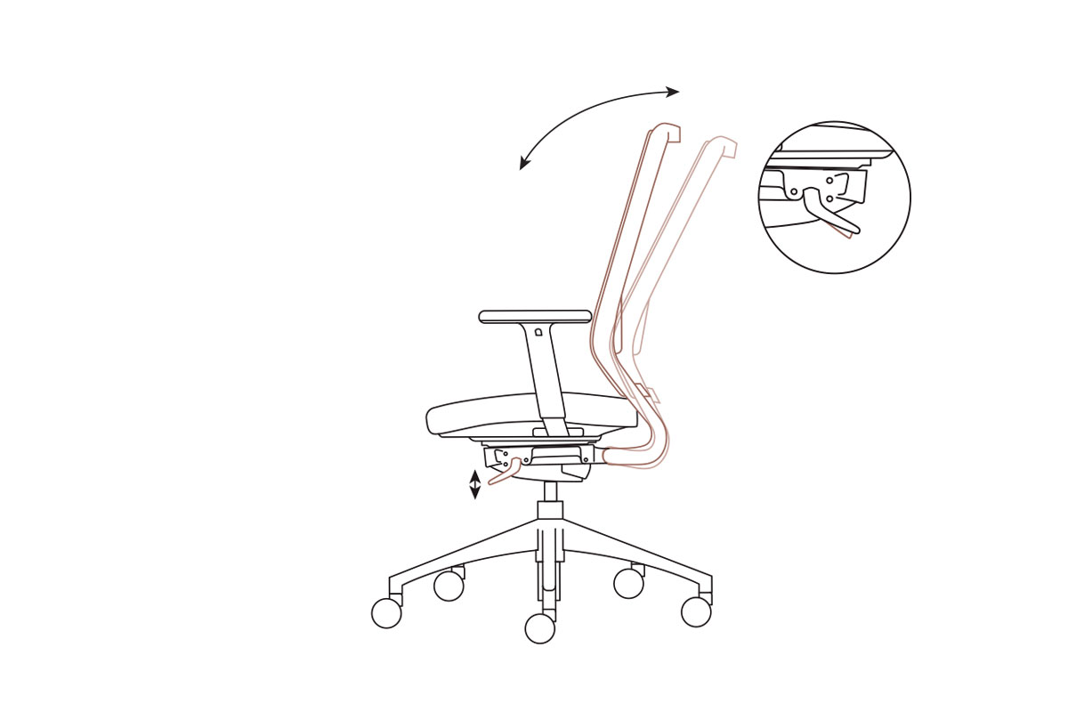 Ventillo Task Chair Back Lock Adjustment