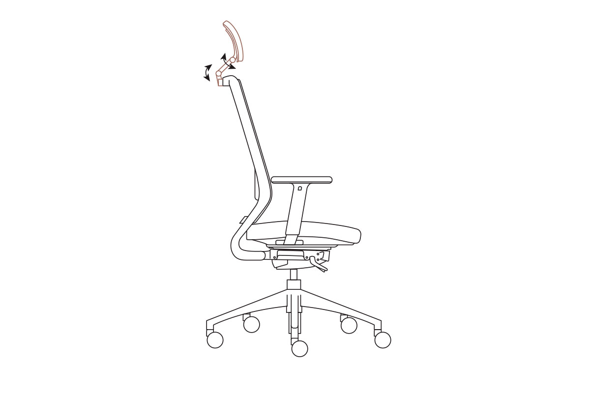 Ventillo Task Chair Headrest Adjustment