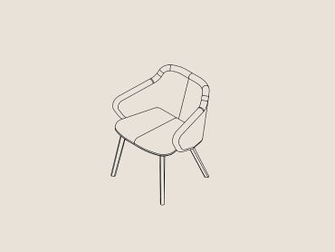 Astra office collaboration chair with wood legs