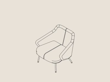 Astra office armchair with metal legs