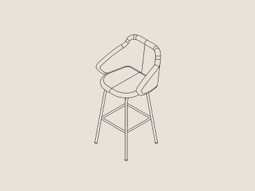 Astra office stools with supportive back and arms