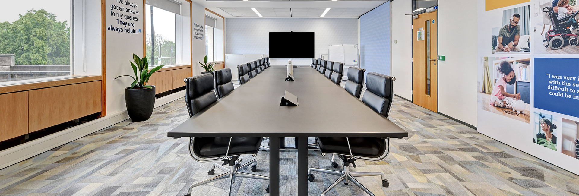 Boardroom table installation