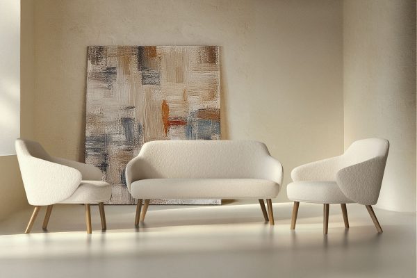 Astra Office Sofa Set, Wood Legs