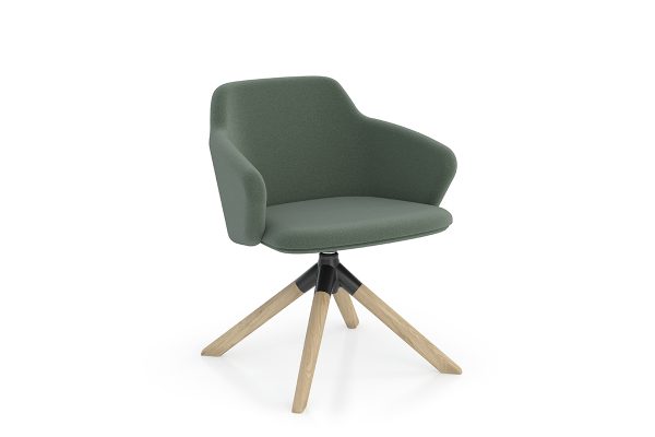 Astra Collaborative Chair, Raised Wood Base