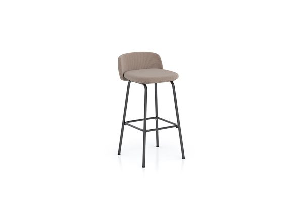 Astra Office Stool, Metal Base, Back