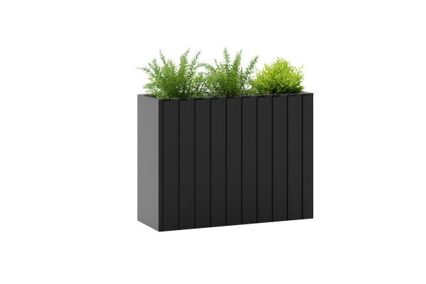 Fauna tall metal trough planters