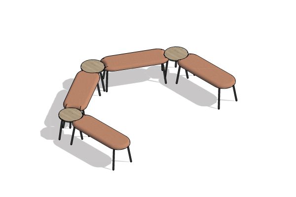 Pype Nesting Bench Seats for Atriums