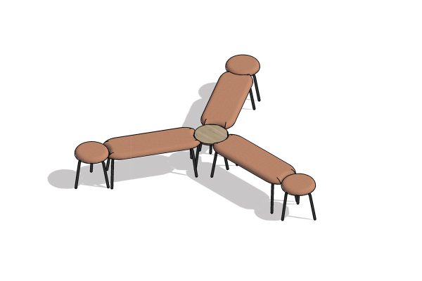 Pype Nesting Triangular Bench Seats
